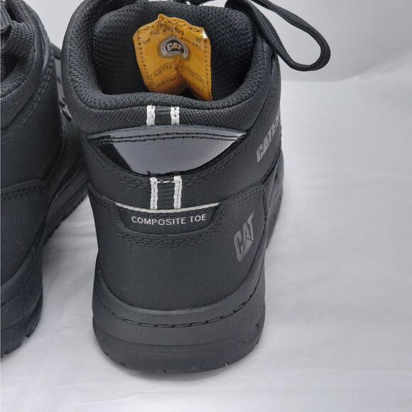 Caterpillar Womens Work Boots Size 6.5 Black Composite Toe Slip Resistant Safety - Picture 9 of 14